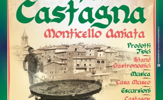 Il manifesto della Festa della Castagna di Monticello Amiata del 2025