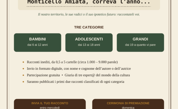 Locandina del premio letterario "Ramiro Temperini" di Monticello Amiata